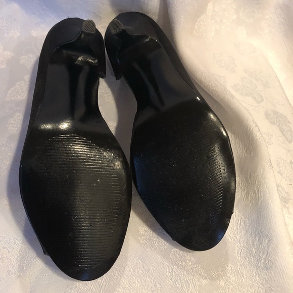 Women’s sexy black jeweled open toe high heels. - Picture 4 of 8